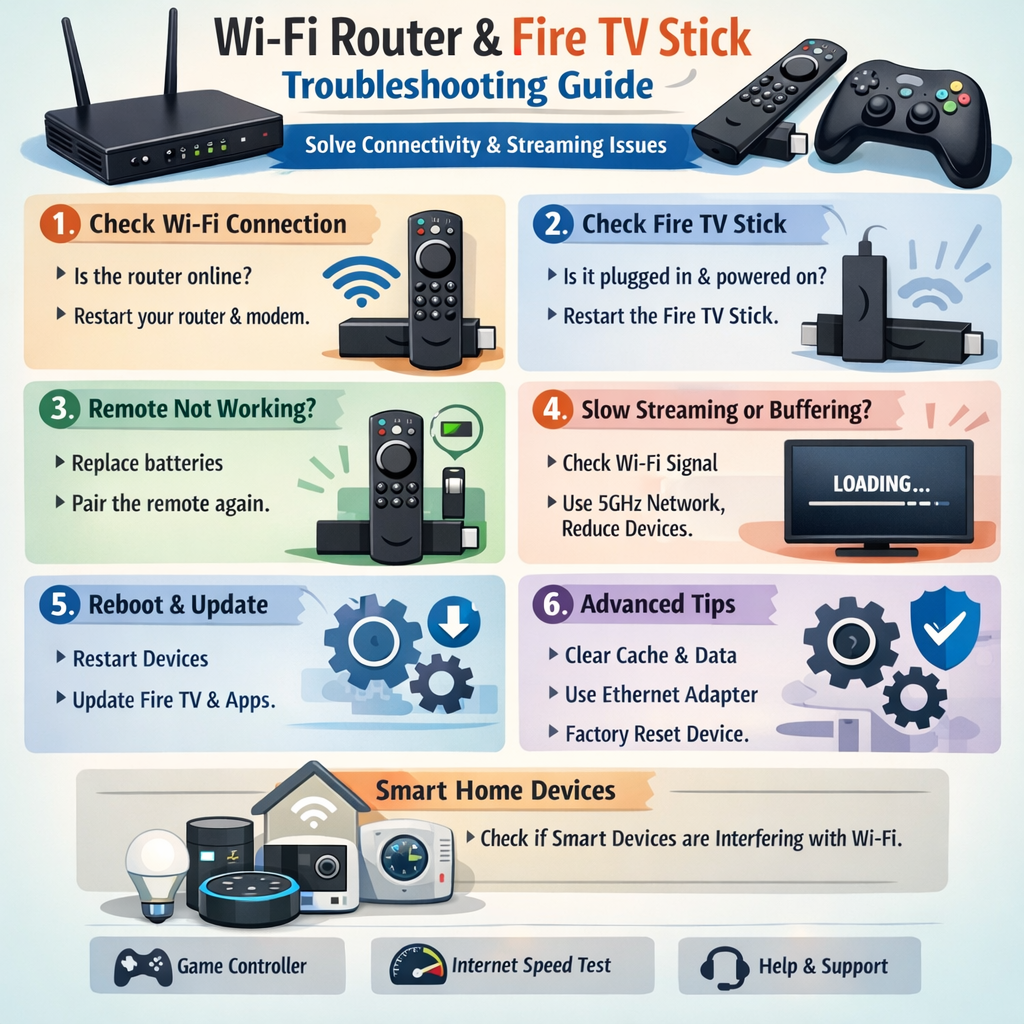 Wi-Fi router with Fire TV Stick setup