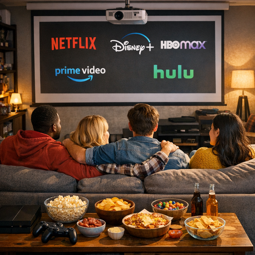 friends enjoying best streaming apps together