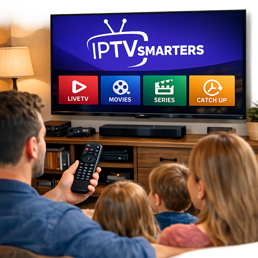 User enjoying IPTV with Smarters APK on TV